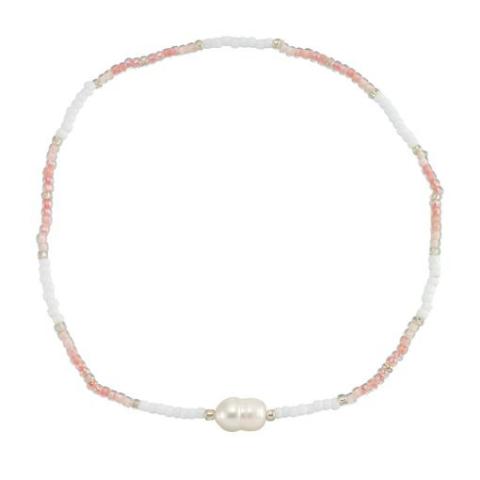 114153 White Station Seed Bead Anklet