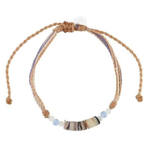 207858 Waxcord and Hamer Shell Bracelet