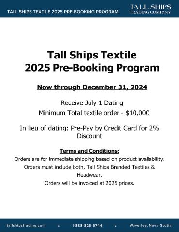 Tall Ships Textiles Booking Program 2025