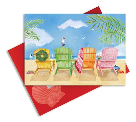 Embellished Christmas Cards - Adirondack Chairs