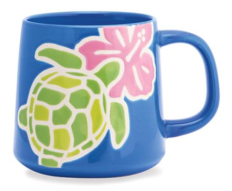 Mug Artisan - Turtle and Flower