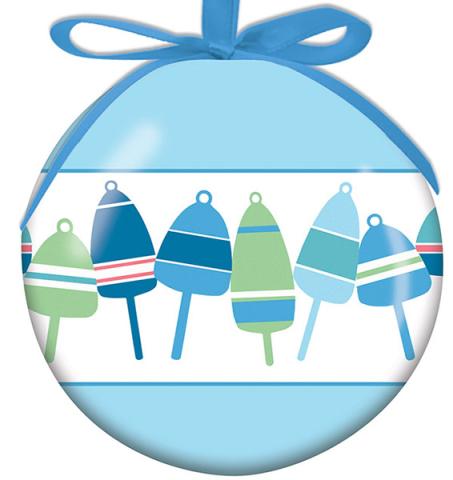 Ball Ornament - Blue Buoys 2