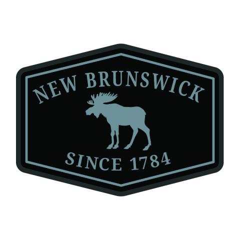 New Brunswick Greyscale Moose Patch