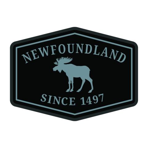 Newfoundland Greyscale Moose Patch