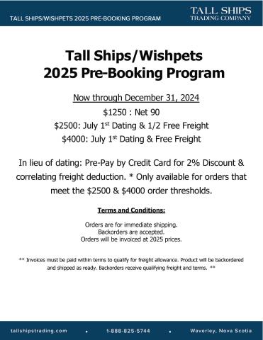 Tall Ships Wishpets Booking Program 2025